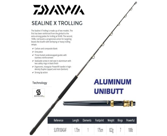 DAIWA SEALINE X TROLLING 175CM - 100LB