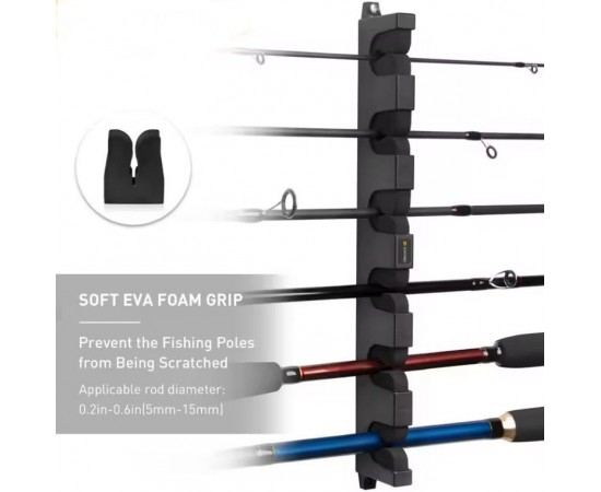 Fishing Rod Holder for Garage Fishing boat Pole Fishing Rod Storage Wall Mount Rack